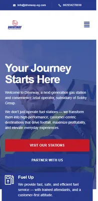 Driveway website on a phone