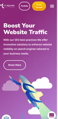IT Square Software website on a phone