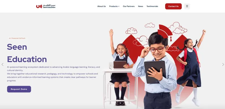 Seen Education website on desktop